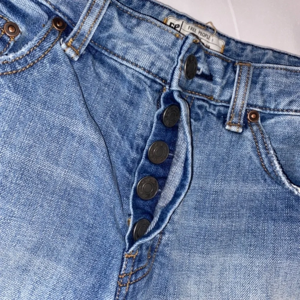 Free People Button Fly Cut-Off Jean Shorts
